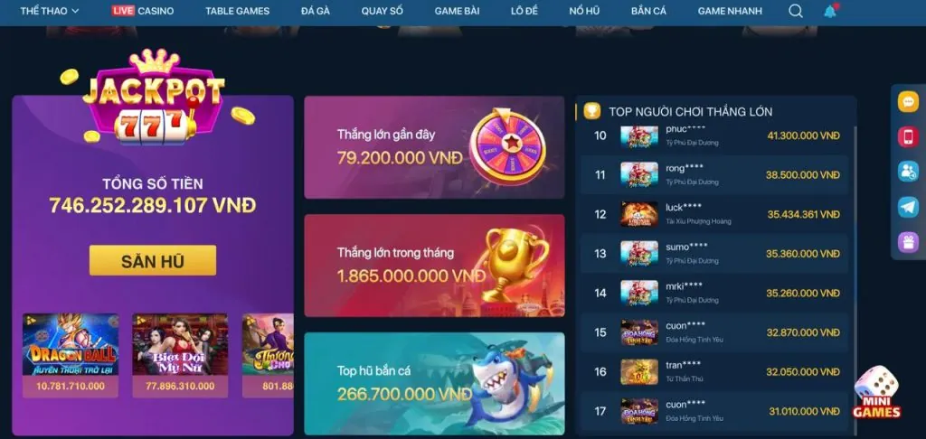 Thưởng nạp lại hàng ngày cho game bắn cá
